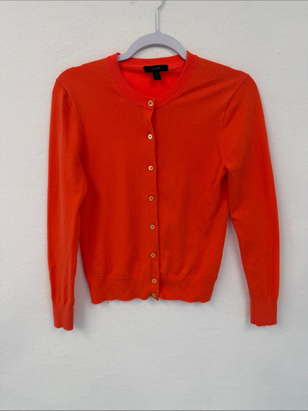 J Crew Orange Cardigan Sweater